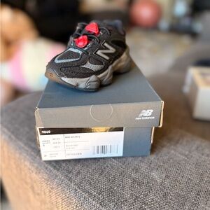 New Balance Kids Black and Red Shoes